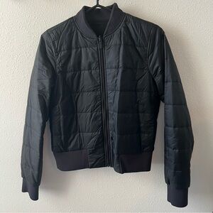 Lululemon Black Reversible Bomber Jacket